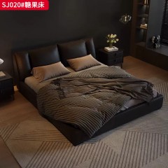 【特价产品】千匠一品 现代风格 生态真皮+松木框架+10公分钢木床板 时尚大气床SJ011/SJ012/SJ013/SJ020-J