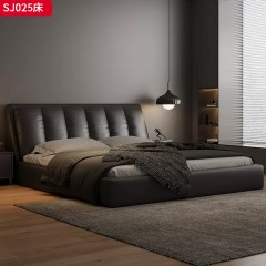 【特价产品】千匠一品 现代风格 生态真皮+松木框架+10公分钢木床板 时尚大气床SJ025  SJ030  SJ032  SJ038-J