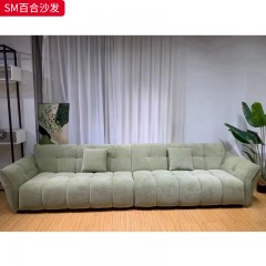 【特价产品】千匠一品 现代风格 磨砂布/科技布+实木框架+高密度海绵 时尚大气百合沙发SM-J