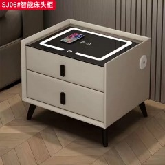 【特价产品】千匠一品 现代风格 无线充电+实木 智能床头柜SJ06#-J