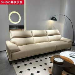 【特价产品】千匠一品 现代风格 接触面生态真皮/全生态真皮+全落叶松框架+3.8线径蛇形锰钢弹簧 时尚大气沙发SF-045-L