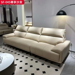 【特价产品】千匠一品 现代风格 接触面生态真皮/全生态真皮+全落叶松框架+3.8线径蛇形锰钢弹簧 时尚大气沙发SF-045-L