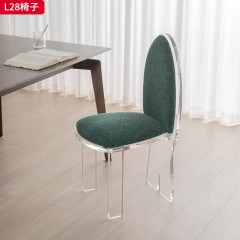 千匠一品 现代风格 绒布+亚克力 时尚大气椅子L28-J