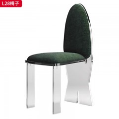 千匠一品 现代风格 绒布+亚克力 时尚大气椅子L28-J