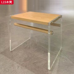 千匠一品 现代风格 亚克力+木材 时尚大气木凳L15-L