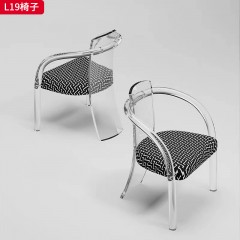 千匠一品 现代风格 亚克力+布艺面料 时尚大气椅子L19-L