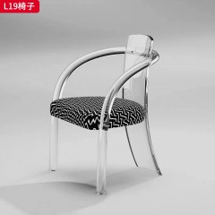 千匠一品 现代风格 亚克力+布艺面料 时尚大气椅子L19-L