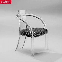 千匠一品 现代风格 亚克力+布艺面料 时尚大气椅子L19-L