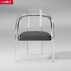 千匠一品 现代风格 亚克力+布艺面料 时尚大气椅子L19-L