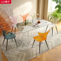 千匠一品 现代风格 亚克力+五金框架 时尚大气椅子L21-L