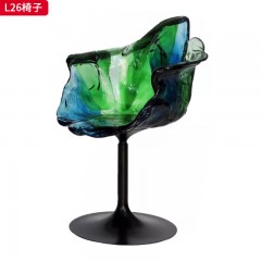 千匠一品 现代风格 亚克力+五金底座 时尚大气椅子L26-L