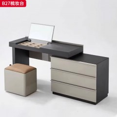 千匠一品 现代风格 马鞍皮+环保板材+镜子 时尚大气梳妆台B27-L