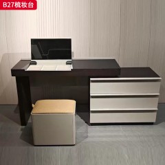 千匠一品 现代风格 马鞍皮+环保板材+镜子 时尚大气梳妆台B27-L