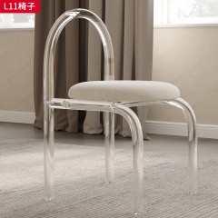 千匠一品 现代风格 亚克力+绒布面料 时尚大气椅子L11-L