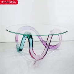千匠一品 现代风格 亚克力+钢化玻璃 时尚大气茶几BT161-J