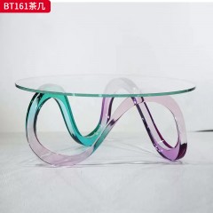 千匠一品 现代风格 亚克力+钢化玻璃 时尚大气茶几BT161-J