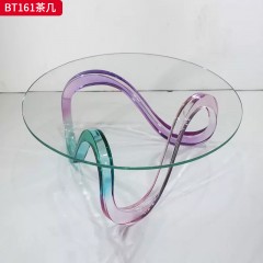 千匠一品 现代风格 亚克力+钢化玻璃 时尚大气茶几BT161-J
