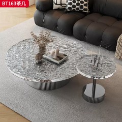 千匠一品 现代风格 亚克力+五金底座 时尚大气茶几BT163-L