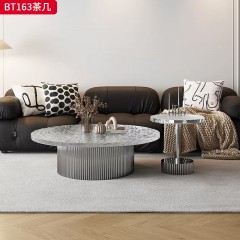 千匠一品 现代风格 亚克力+五金底座 时尚大气茶几BT163-L