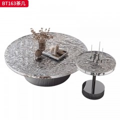 千匠一品 现代风格 亚克力+五金底座 时尚大气茶几BT163-L