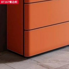 千匠一品 意式风格 岩板+马鞍皮 时尚大气餐边柜BT167-L