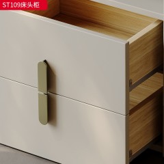 千匠一品 意式风格 岩板+E1级环保板材+哑光烤漆+实木抽屉+回弹导轨 时尚大气床头柜ST109-L