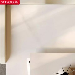千匠一品 意式风格 岩板+E1级环保板+哑光烤漆+实木抽屉+缓冲导轨 时尚极简床头柜ST157-J
