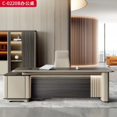 千匠一品 办公风格 E1级环保密度中纤板+三聚氰胺饰面+环保油漆+PVC封边 时尚简约办公桌C-0220B-J