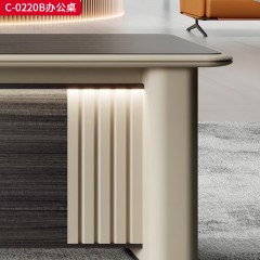 千匠一品 办公风格 E1级环保密度中纤板+三聚氰胺饰面+环保油漆+PVC封边 时尚简约办公桌C-0220B-J