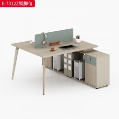 千匠一品 办公风格 E1级环保板+木纹饰面+密码锁+五金架 时尚简约办公桌E-7312Z/E-7324Z-L