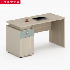 千匠一品 办公风格 E1级环保板+木纹饰面+密码锁 时尚简约职员桌E-7614Z/E-7612Z-L