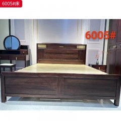 【特价产品】千匠一品 新中式风格 乌金木框架+松木床板+环保油漆 时尚优雅床6003 6006 6008 6009 6005 6011 8028-J