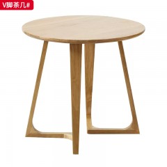 【特价产品】千匠一品 北欧风格 橡胶木 时尚简约V脚茶几-J
