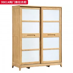 【特价产品】千匠一品 北欧风格 橡胶木 时尚优雅衣柜9901  Y90  23  13-L