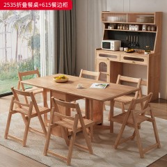 【特价产品】千匠一品 北欧风格 主材白蜡木 时尚大气餐桌2535 餐边柜615-J