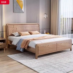 【特价产品】千匠一品 北欧风格 主材白蜡木+桉木芯床边 时尚大气床88-L