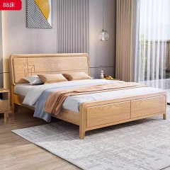 【特价产品】千匠一品 北欧风格 主材白蜡木+桉木芯床边 时尚大气床88-L