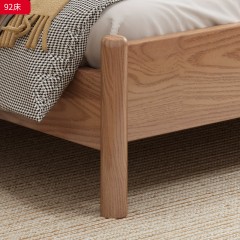 【特价产品】千匠一品 北欧风格 主材白蜡木+实木床边 时尚大气床92-L