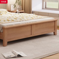 【特价产品】千匠一品 北欧风格 主材白蜡木+编藤+桉木芯床边 时尚大气床909-L