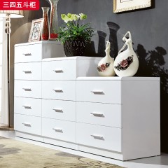 千匠一品 现代风格 环保板材+亮光漆+三聚氰胺饰面 时尚大气斗柜-L