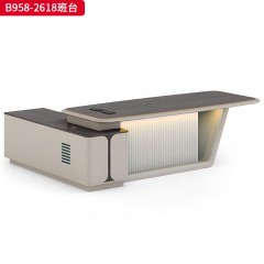 千匠一品 办公风格 E1级环保板材+三聚氰胺饰面+五金配件 时尚大气班台B958-2618-L