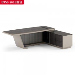 千匠一品 办公风格 E1级环保板材+三聚氰胺饰面+五金配件 时尚大气班台B958-2618-L