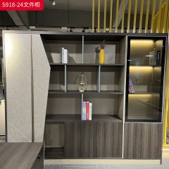 千匠一品 办公风格 E1级环保板+木纹饰面 时尚大气文件柜S918-24-L