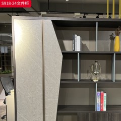 千匠一品 办公风格 E1级环保板+木纹饰面 时尚大气文件柜S918-24-L