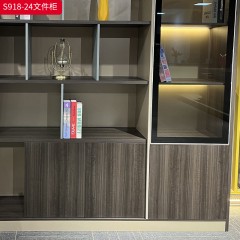 千匠一品 办公风格 E1级环保板+木纹饰面 时尚大气文件柜S918-24-L