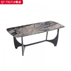 千匠一品 现代风格 碳素钢+大理石台面 时尚大气餐桌QT-T9271-J