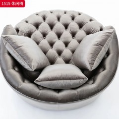 千匠一品 美式风格 优质绒布面料+实木框架+填充高密度海绵 时尚大气休闲椅1515-J