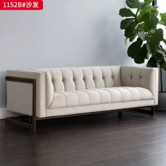 【精品】千匠一品 现代轻奢风格 布艺面料+高密度海绵+实木框架+五金脚架 时尚大气沙发1152B-J