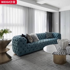 【精品】千匠一品 现代轻奢风格 布艺面料+高密度海绵+实木框架 时尚大气沙发W806-J