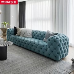 【精品】千匠一品 现代轻奢风格 布艺面料+高密度海绵+实木框架 时尚大气沙发W806-J